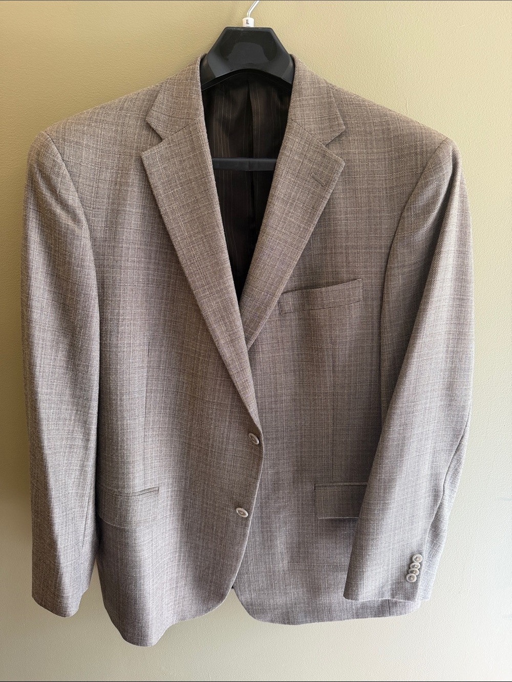 Hart Schaffner Marx Light Brown Plaid Sport Coat